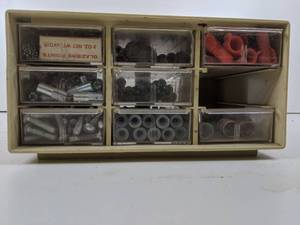 9 Drawer Nails and Screws Organizer Full of Supplies