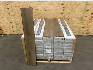 lot 1 image: Lot of 40 Cases of- Trinity Mocha 7x48 100% Waterproof Laminate Flooring with pre-attached underlayment (17.96 sf per case)