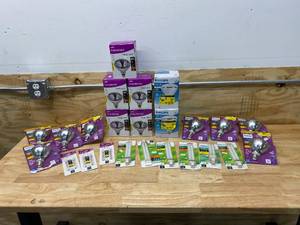 lot 75 image: Lot of Various Light Bulbs from FEIT ELECTRIC and PHILIPS