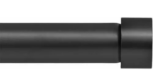 lot 83 image: IVILON Drapery Treatment Window Curtain Rod 1 Rod with End Cap 120-240 Black