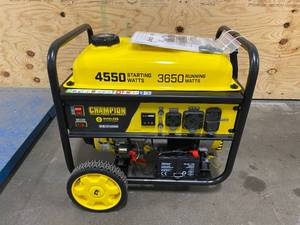 lot 49 image: CHAMPION 200971 - 3650 Watt Electric Start Portable Generator w RV Outlet & Wireless Remote