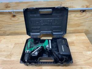 lot 110 image: HITACHI DS18DGL 18V Lithium-Ion 12 in. Drill Driver (2 batteries, charger and case included)