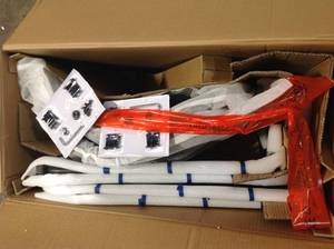 lot 12 image: 24 in. Brown Faux Leather Counter Stool (Set of 2) by Walker Edison Furniture Company