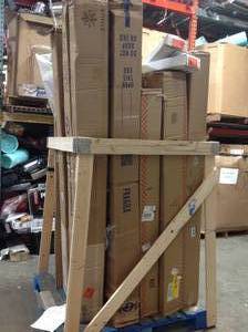 lot 24 image: Lot of assorted large items Patio Umbrella, Bed Frames and more customer returns see pictures