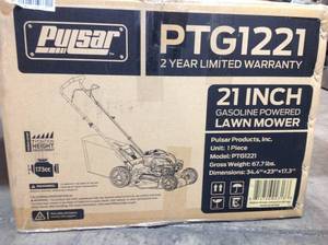 lot 27 image: 21 in. 173 cc Gas Recoil Start Walk Behind Push Mower with 7 Position Height Adjustment by Pulsar