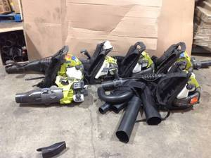 lot 30 image: Lot of Ryobi Backpack Blowers various conditions used customer returns See Pictures