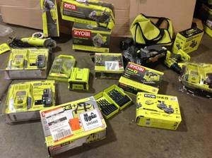 lot 45 image: Lot of Assorted Ryobi Power Tools Various Models and Conditions Customer Returns See Pictures