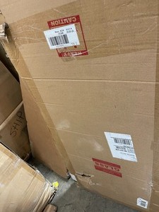 lot 49 image: Unbranded 47.5 in. x 80 in. Frameless Hinged Reversible Shower Door and Panel in Chrome Customer return see pictures