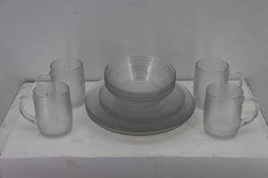 Clear Glass Coke Collectible Serving Set