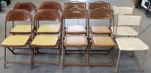10 Metal Folding Chairs