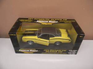118 SCALE DIE-CAST - AMERICAN MUSCLE HOBBY EDITION 1 OF 5000 1971 PLYMOUTH DUSTER 340 - NEW IN BOX - VERY COOL PIECE - SEE PICTURES