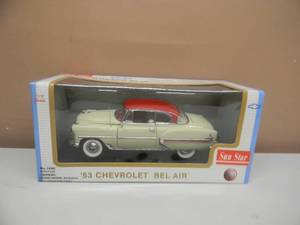 118 SCALE DIE-CAST - SUN STAR 1953 CHEVROLET BEL AIR - NEW IN BOX - GREAT PIECE - SEE PICTURES