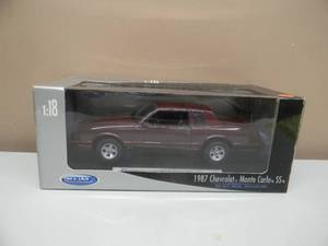 118 SCALE DIE-CAST - WELLY 1987 CHEVROLET MONTE CARLO SS - NEW IN BOX - AWESOME - GREAT PIECE - SEE PICTURES