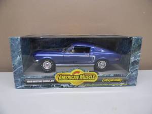 118 SCALE DIE-CAST - AMERICAN MUSCLE 1968 MUSTANG COBRA JET - NEW IN BOX - GREAT PIECE - SEE PICTURES