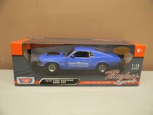 118 SCALE DIE-CAST - MOTOR MAX TIMELESS LEGENDS 1970 FORD MUSTANG BOSS 429 (FLEET FARM EDITION) - NEW IN BOX - GREAT PIECE - SEE PICTURES