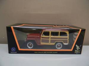 118 SCALE DIE-CAST - ROAD SIGNATURE COLLECTION 1955 WILLYS JEEP WAGON - NEW IN BOX - AWESOME, GREAT PIECE - SEE PICTURES