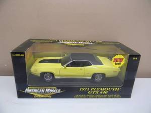 118 SCALE DIE-CAST -  AMERICAN MUSCLE 1971 PLYMOUTH GTX 440 - NEW IN BOX - AWESOME, GREAT PIECE - SEE PICTURES