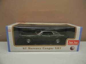 118 SCALE DIE-CAST - SUN STAR 1967 MERCURY COUGAR XR7 - NEW IN BOX - AWESOME, GREAT PIECE - SEE PICTURES