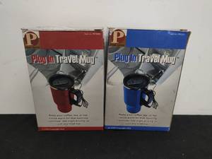 lot 114 image: Two Plug In Travel Mugs