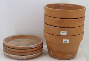 (4) Ceramic Pots & Bases