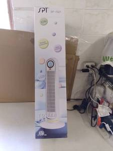 lot 18 image: Remote Controlled Tower Fan Untest...