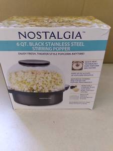 lot 26 image: Nostalgia 6qt.Back Stainless Steel ...