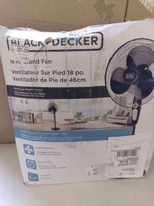 lot 41 image: Back & Decker 18 Stand Fan in Box ...