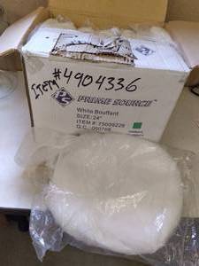 lot 80 image: Prime Source White Bouffant Hair Net, Size 24, 1000 Pcs. One Bag Opened for Photos