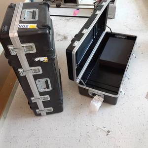 lot 120 image: Lot of 2 Black heavy plastic rollin...