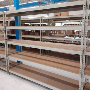 lot 172 image: Buttonhole Shelving Unit 72 x 24.5...