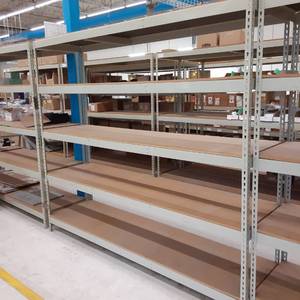 lot 173 image: Buttonhole Shelving Unit 72 x 24.5...