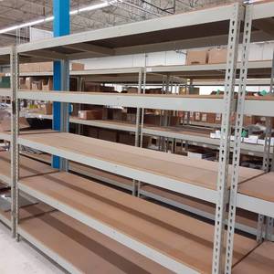 lot 179 image: Buttonhole Shelving Unit 72 x 24.5...