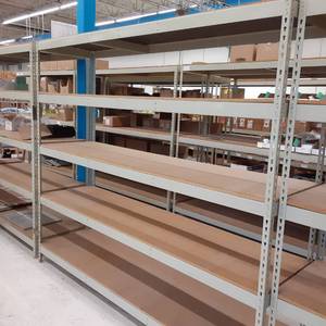 lot 180 image: Buttonhole Shelving Unit 72 x 24.5...
