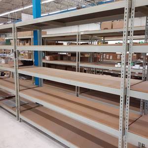 lot 181 image: Buttonhole Shelving Unit 72 x 24.5...
