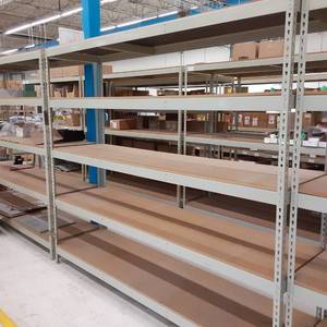 lot 182 image: Buttonhole Shelving Unit 72 x 24.5...