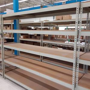 lot 184 image: Buttonhole Shelving Unit 72 x 24.5...