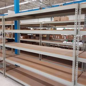 lot 185 image: Buttonhole Shelving Unit 72 x 24.5...