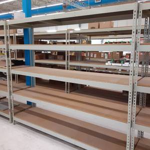 lot 186 image: Buttonhole Shelving Unit 72 x 24.5...