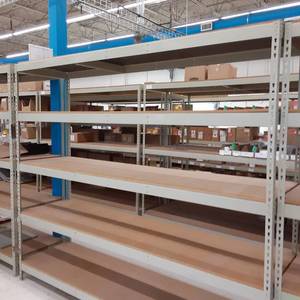lot 187 image: Buttonhole Shelving Unit 72 x 24.5...