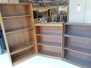 lot 12 image: (3) Solid Bookshelves 36 x 12 x 7...