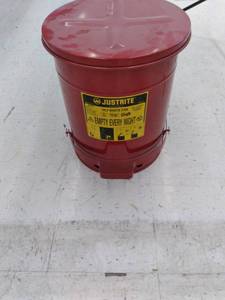 lot 50 image: Justrite Oil Waste Can 18 Tall...