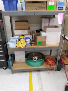 lot 190 image: Button Hole Shelving Unit 48.5x 24...