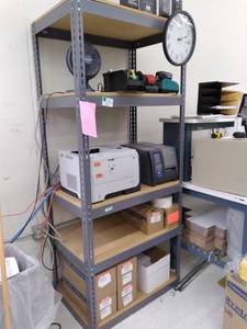 lot 191 image: Button Hole Shelving Unit 36.5 x 2...