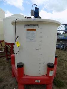 lot 12 image: Snyder Poly Mixing Tank with Stand & Pump & Valves