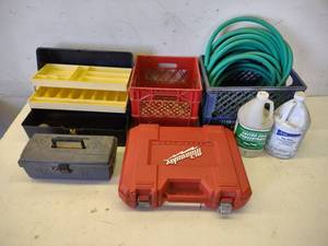 lot 127 image: Assorted Crate Boxes & Cleaners...