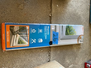 Unbranded 47.2 in. x 39.3 in. White UV Resistant Fiberglass Mesh Magnetic Removable Insect Screen