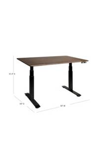 Seville Classics airLIFT 54 in. Rectangular BlackWalnut Standing Desks with Adjustable Height