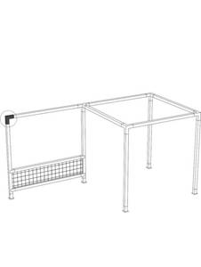 WILD HOG LINX 4 in. LFIT Black Steel Corner Extension Bracket Pergola for 4x4 Wood Posts (1-Pack)