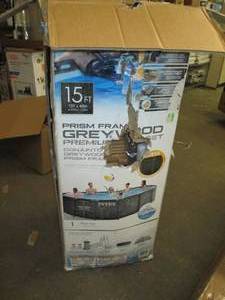 lot 5 image: intex 15 ft x 48 inch prism frame p...