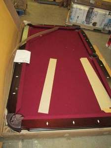 lot 10 image: 7 foot reno pool table open box som...